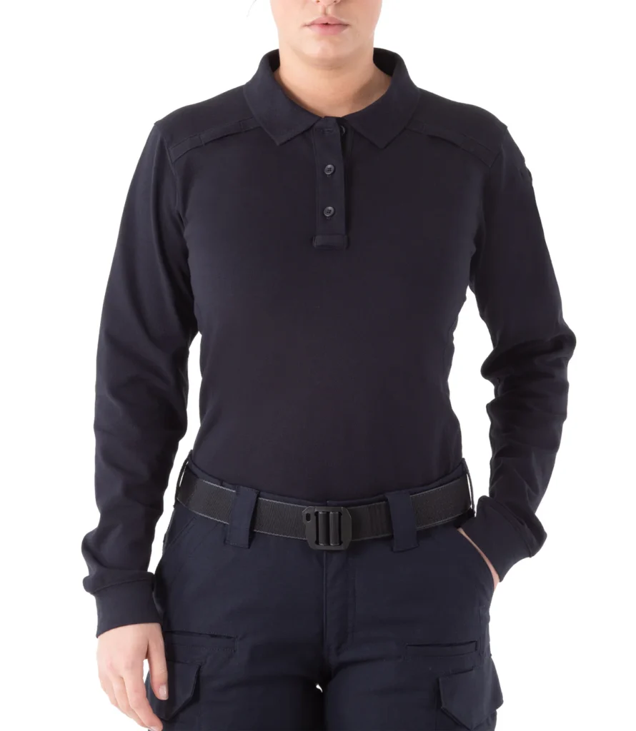 women’s cotton long sleeve polo
