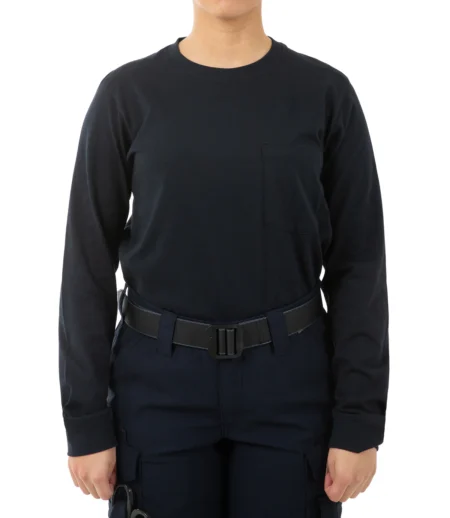 women’s tactix cotton long sleeve t shirt with chest pocket